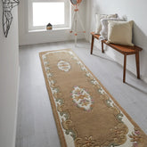 Royal Beige Traditional Hand Tufted Wool Runner Rug - Pendle Village Furniture